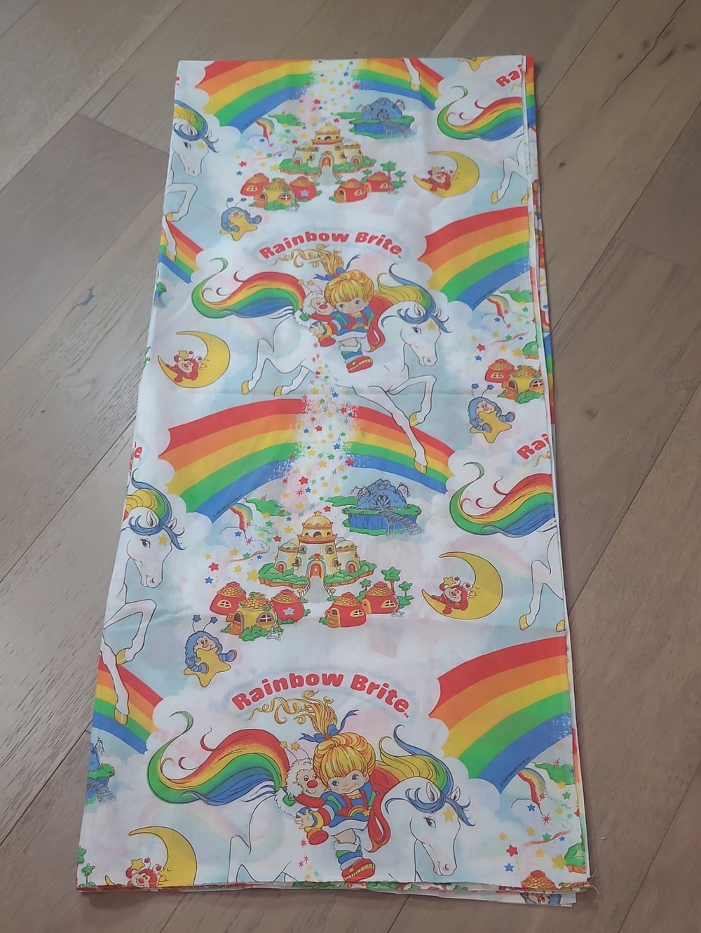 EUC Rainbow Brite Vintage 1980's Twin Size Flat Sheet Women's/Girls Top Sheet